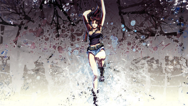 Woman dancing water arms up free wallpaper - medium preview image