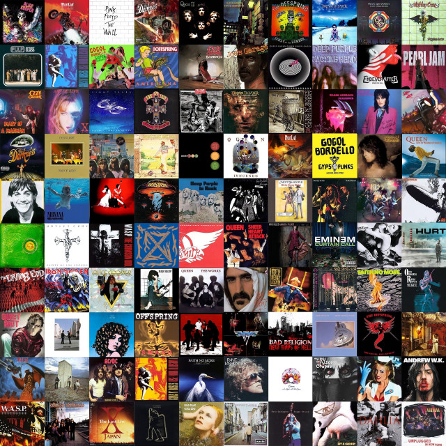 Music collage colorful posters variety free wallpaper - medium preview image