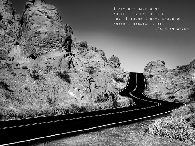 Road quote mountain range sky free wallpaper - medium preview image