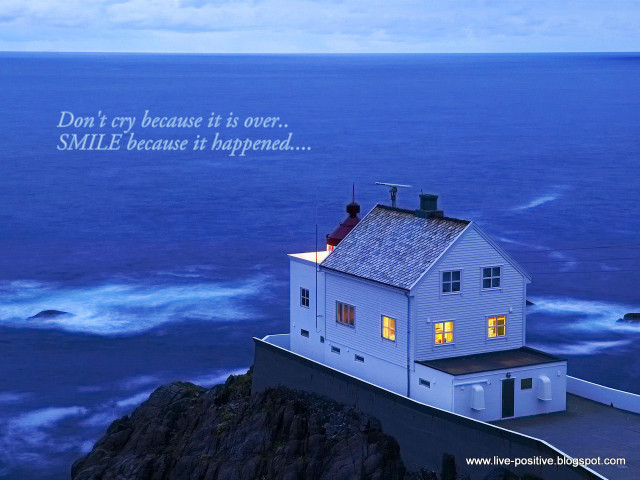House cliff quote smile beach free wallpaper - medium preview image