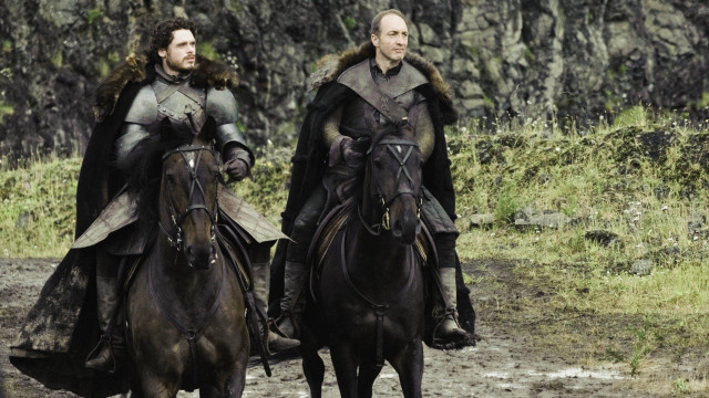 Two men armor horses field free wallpaper - medium preview image