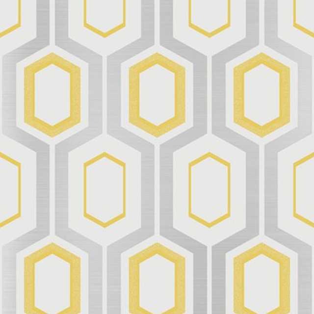Yellow gray hexagonal pattern abstract free wallpaper - medium preview image