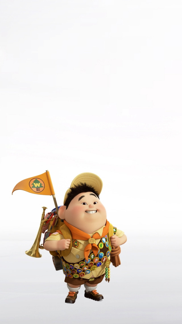 Cartoon character holding flag pole free wallpaper - medium preview image