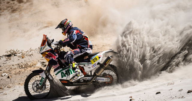 Dirt bike desert track dust free wallpaper - medium preview image