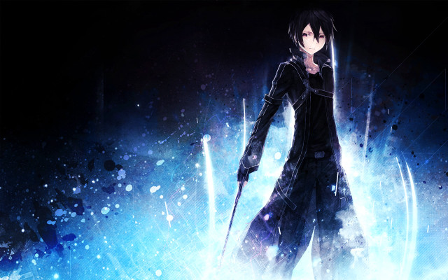 Gothic anime snowman sword aurora free wallpaper - medium preview image