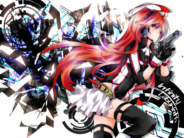 Woman gun clock background graphic free wallpaper - medium preview image