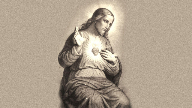 Jesus statue heart light shining free wallpaper - medium preview image