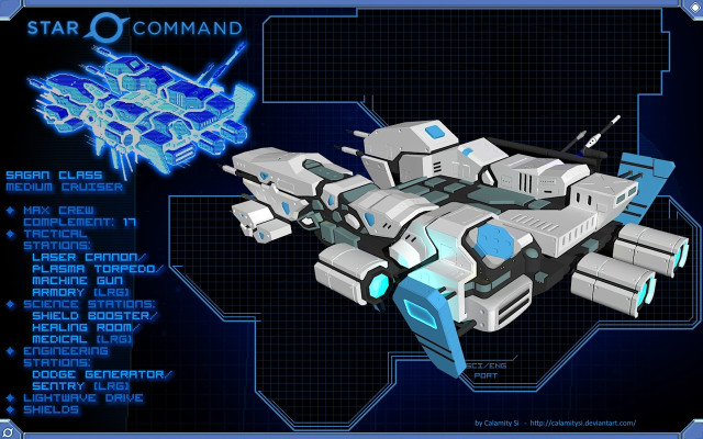 Futuristic ship blue background modular free wallpaper - medium preview image