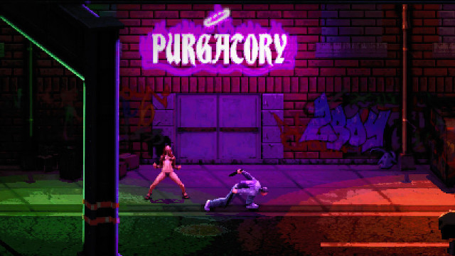 Man woman dancing purple sign free wallpaper - medium preview image