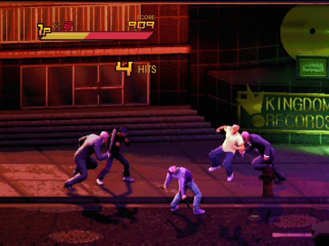 Group playing game street neon free wallpaper - medium preview image