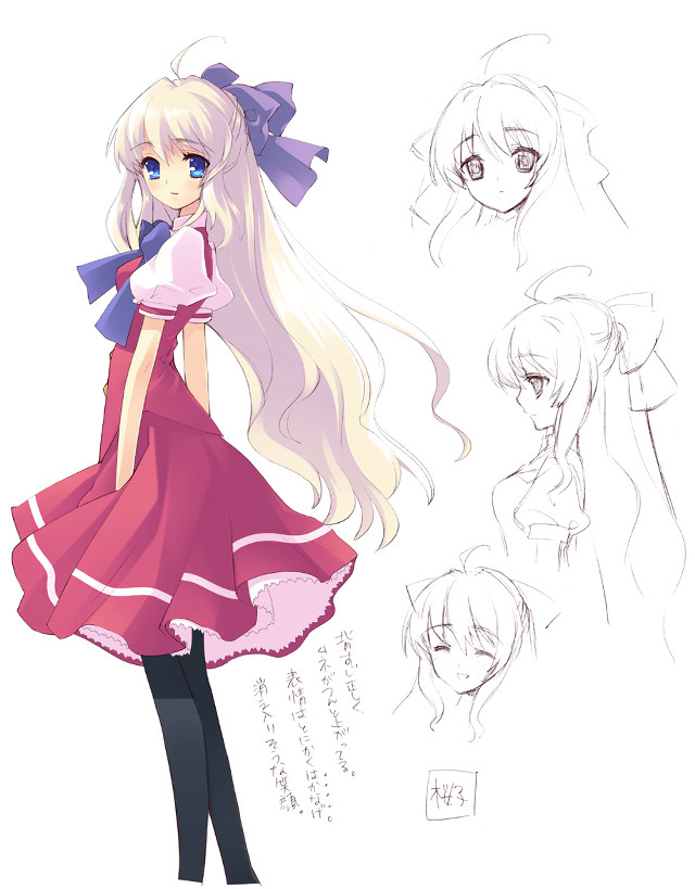 Girl dress long hair bow free wallpaper - medium preview image