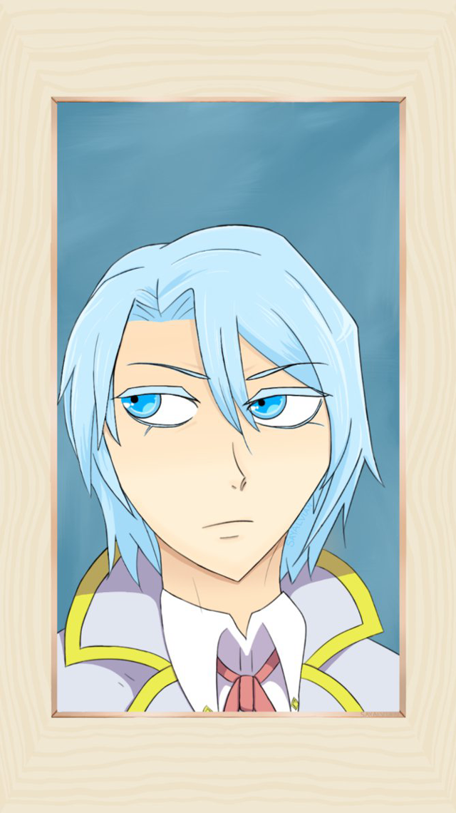 Cartoon person blue hair bow free wallpaper - medium preview image