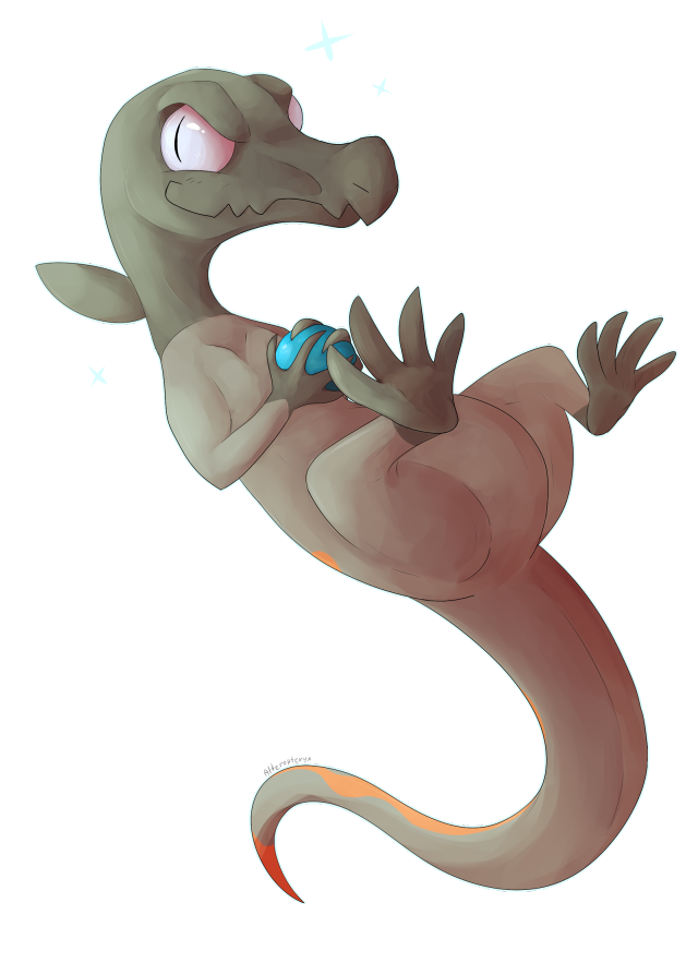 Cartoon lizard blue ball tail free wallpaper - medium preview image