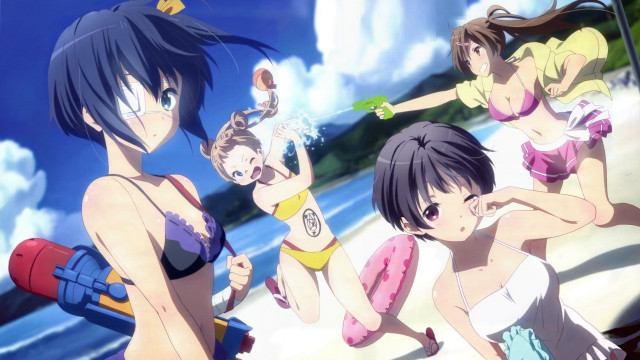 Girls bathing suits beach man free wallpaper - medium preview image