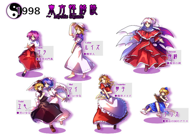 Anime characters poses names background free wallpaper - medium preview image
