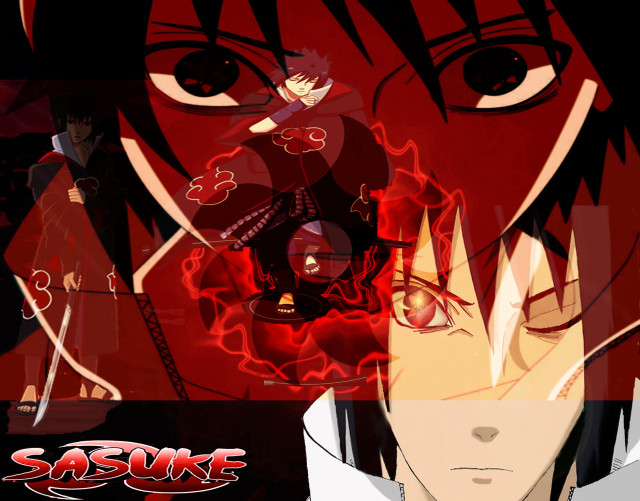Anime character red black backgrounds free wallpaper - medium preview image