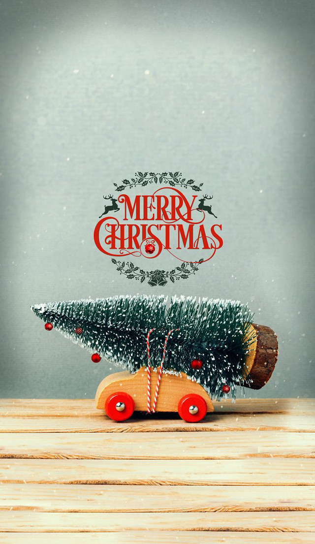 Toy car christmas tree wooden free wallpaper - medium preview image