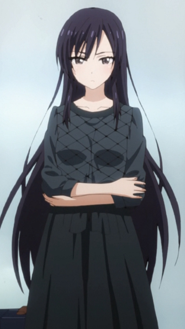 Woman long black hair arms free wallpaper - medium preview image