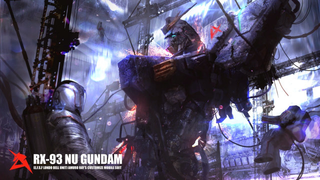 Futuristic robot city gun background free wallpaper - medium preview image