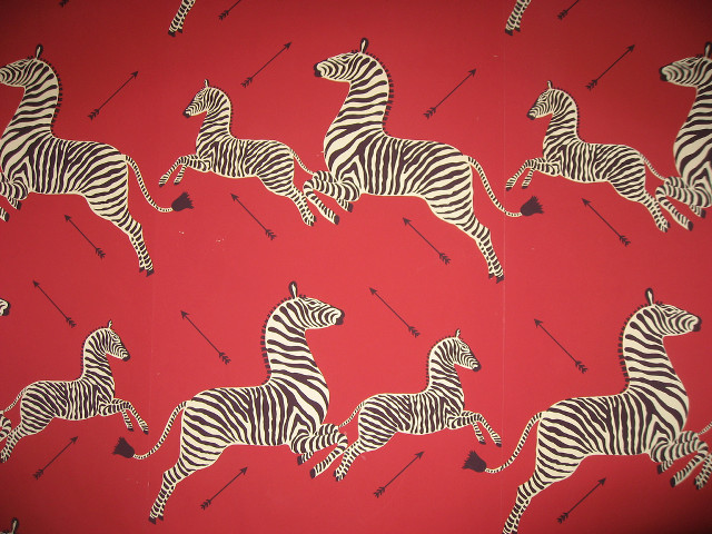 Zebras red background arrows pattern free wallpaper - medium preview image