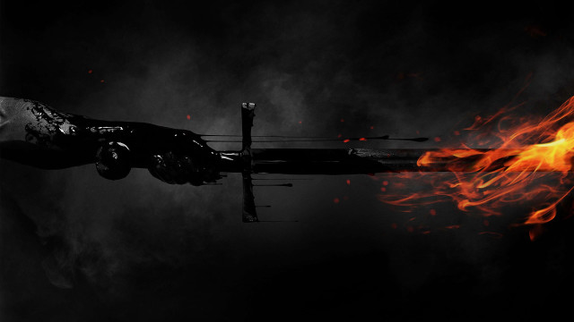 Fire breathing object dark background free wallpaper - medium preview image