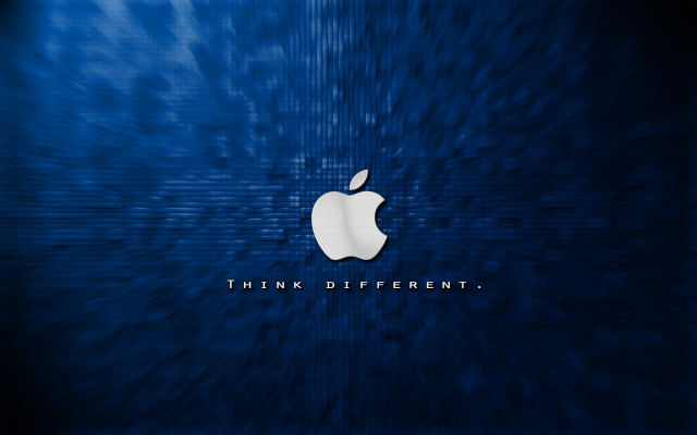 Blue apple logo dark background #2 free wallpaper - medium preview image