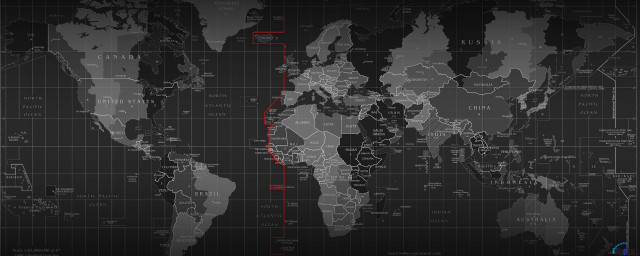 World map red line black #5 free wallpaper - medium preview image