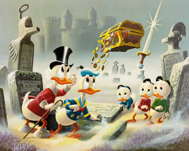 Cartoon characters graveyard golden key free wallpaper - medium preview image