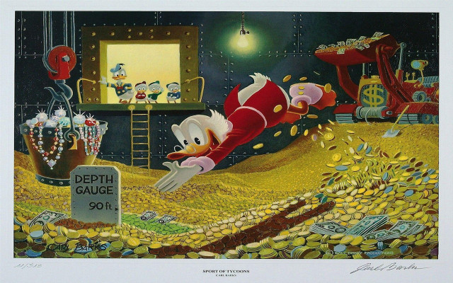 Cartoon character falling bed money free wallpaper - medium preview image