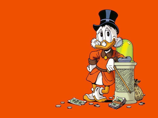 Cartoon duck top hat cane free wallpaper - medium preview image