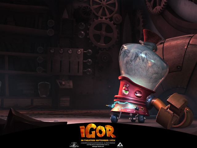 Cartoon character machinery room clock free wallpaper - medium preview image