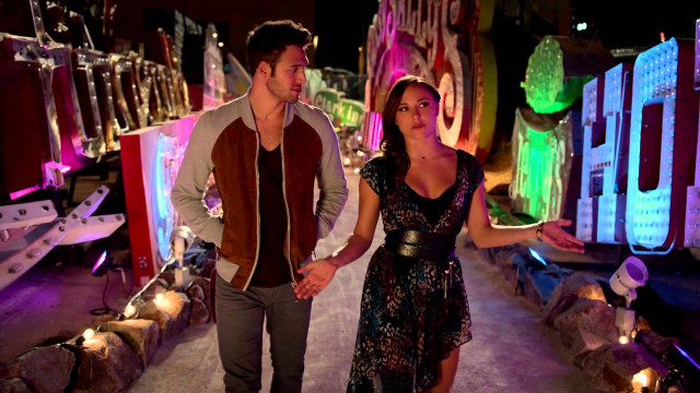 Man woman holding hands neon free wallpaper - medium preview image