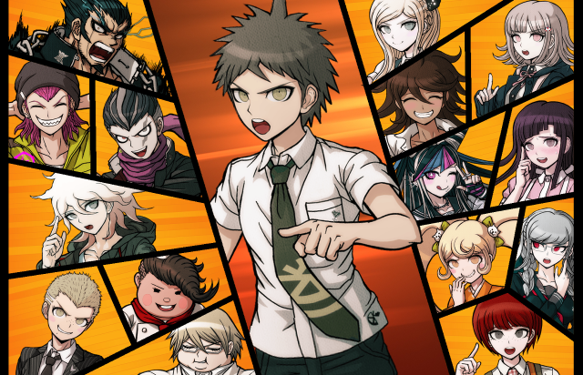 Man tie anime collage orange free wallpaper - medium preview image