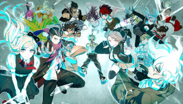 Anime characters diverse outfits hair free wallpaper - medium preview image
