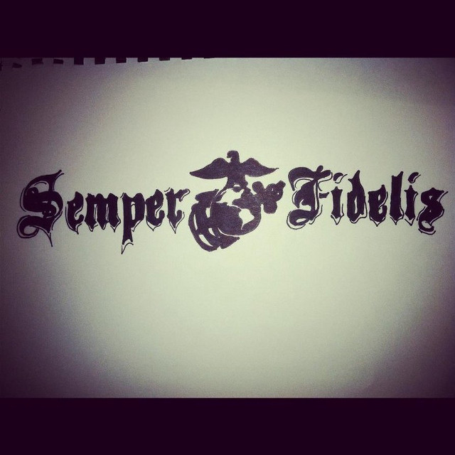 Semper fiblis band logo wall free wallpaper - medium preview image