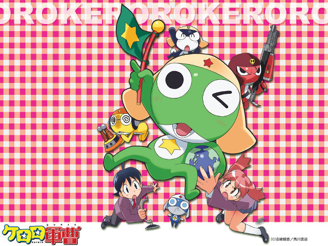 Cartoon gun characters checkered background free wallpaper - medium preview image
