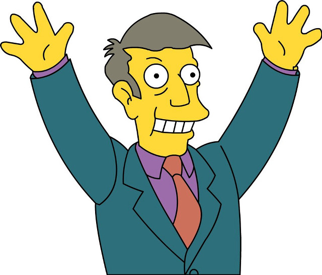 Cartoon character hands up out free wallpaper - medium preview image