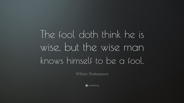 Fool thinks wise quote image free wallpaper - medium preview image