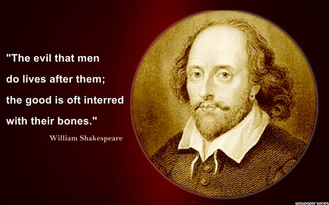 Shakespeare quote evil men good free wallpaper - medium preview image
