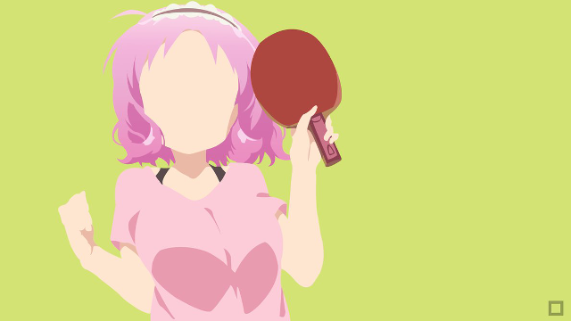 Woman holding ping pong paddle free wallpaper - medium preview image