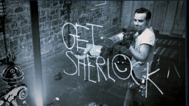 Man holding cat window graffiti free wallpaper - medium preview image