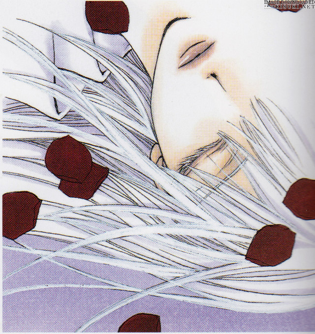Woman eyes closed hair blowing free wallpaper - medium preview image