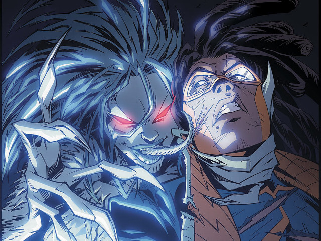 Creepy man demon face staring free wallpaper - medium preview image