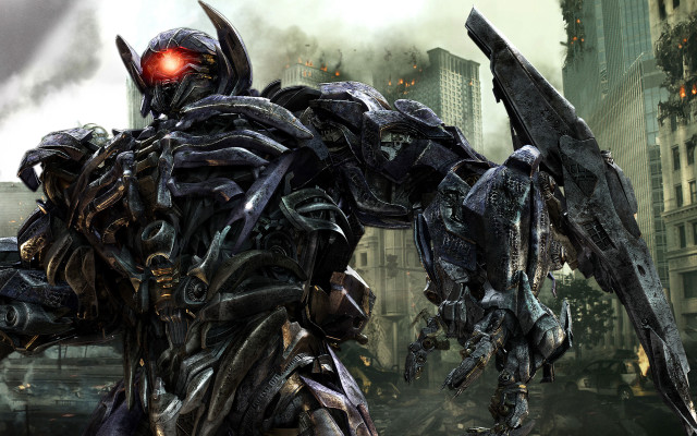 Robot neoexpressionism cybernetics cityscape glowing free wallpaper - medium preview image