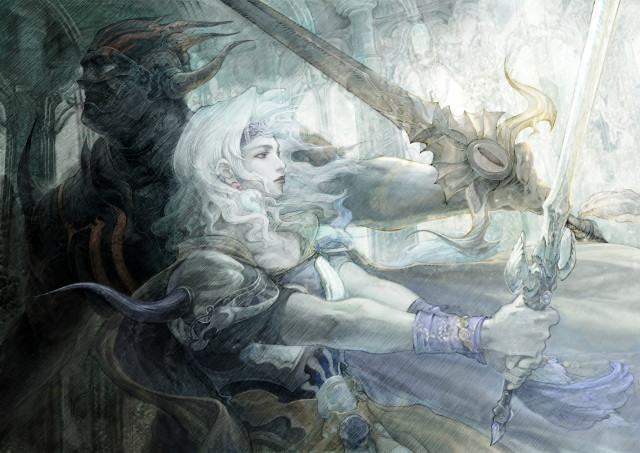 Woman sword demon bed man free wallpaper - medium preview image
