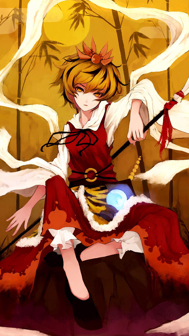 Woman red dress sword rock free wallpaper - medium preview image