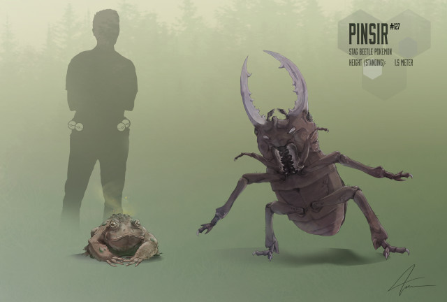 Bug man foggy forest shadow free wallpaper - medium preview image
