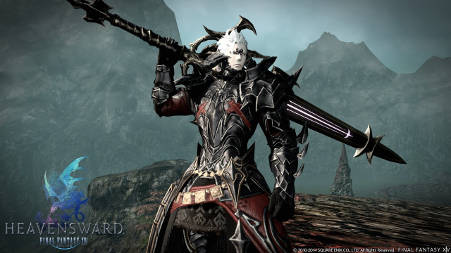 Character holding sword mountain background free wallpaper - medium preview image