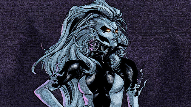 Demon woman purple background comic free wallpaper - medium preview image