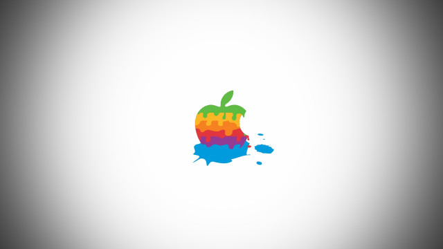 Colorful apple paint splash green free wallpaper - medium preview image